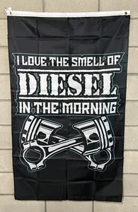 Diesel Truck Flag FREE SHIP Turbo Power Mechanic Coal Beer Man Cave USA 3x5’ - Picture 1 of 1