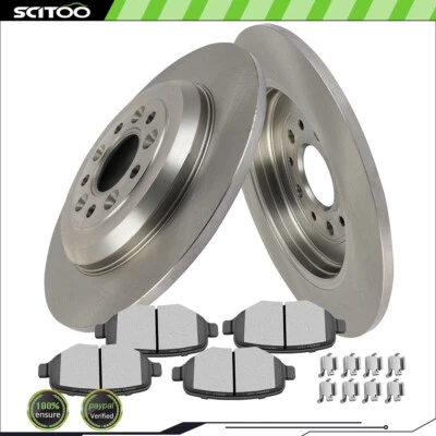 Rear Brake Rotors Ceramic Pads For Ford Edge Explorer Flex Taurus Lincoln MKT - Image 1 of 4