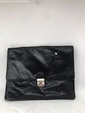 Wilson Womens Black Leather Inner Divider Outer Pockets Zipper Clutch Bag