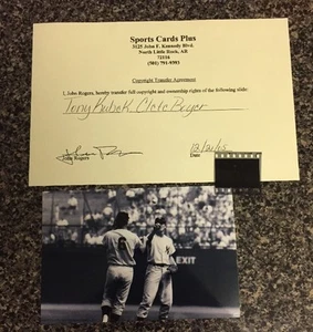 Foto de Tony Kubek Clete Boyer 4x6 con negativo original - Imagen 1 de 4