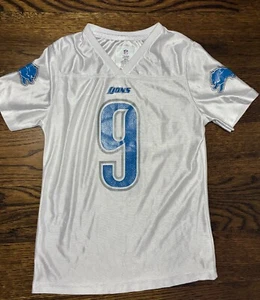 Lightly Used Detroit Lions #9 Matthew Stafford Jersey Size Youth Medium - Picture 1 of 3