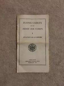 1937 Flying Cadets Army Air Corps Aviation Career Military Brochure Booklet - Picture 1 of 10
