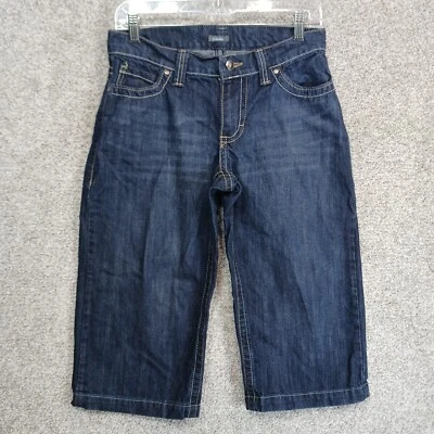 Cabela's Capri Pantalones Cortos Mujer Talla 4Reg Azul Cinco Bolsillos Cremallera Botones Comodidad Foto 1 de 4