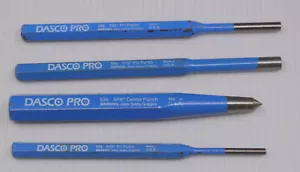 LOT OF 4 DASCO PRO PUNCHES, 5/32, 7/32, 5/16 PIN, 9/16 CENTER, USA - Picture 1 of 4