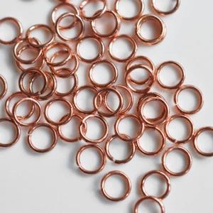 45 St./ Ø 4,5 x 0,7 mm Edelstahl Binderringe Roségold - Bild 1 von 1