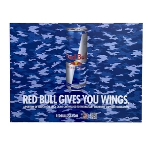 RED BULL 2012 Blue Camo USN In Store Promotional Thick Poster Landscape Style - Picture 1 of 3