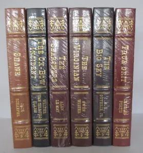 EASTON PRESS MASTERPIECES OF THE WILD WEST 6 Vol. Virginian Big Sky Shane Sealed - Picture 1 of 17