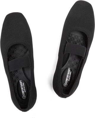 Zapatos planos informales de ballet Frank Mully para mujer sin cordones de tela tejida...  Foto 1 de 4