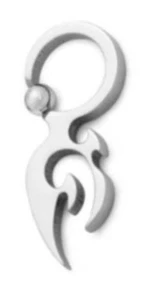 One Teardrop Flame Captive 10g 1/2 Pre Adjusted Discreet Look Hip Hop Nice Gift - Bild 1 von 7