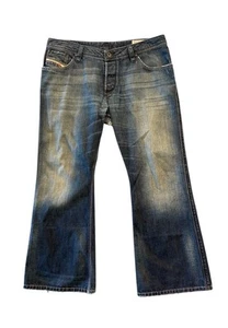 Diesel Jeans Herren Blau Zaf Bootcut Denim Hose Button Fly Freizeit 36x30 - Bild 1 von 7