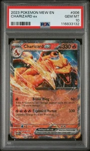 2023 POKEMON MEW EN-151 #006 CHARIZARD EX PSA 10 - Picture 1 of 2