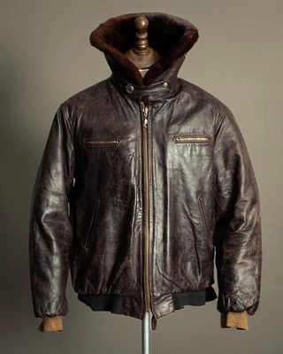 Vintage 1972 Japanese Air Force Leather Flight Jacket - Image 1 of 4