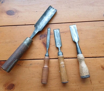4 скошенные деревянные ручки долото Greenlee Германия Япония - Изображение 1 из 4