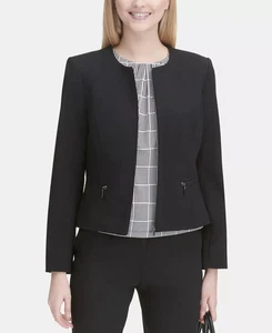 Chaqueta blazer sin cuello para mujer Calvin Klein talla 4 - Imagen 1 de 3