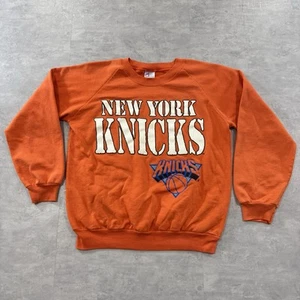 Sudadera New York Knicks Cuello Redondo De Colección Naranja Años 80 NBA Baloncesto Hombre’s Mediana - Imagen 1 de 18