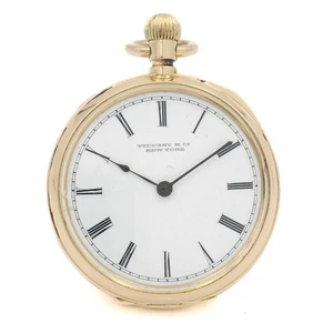 Ladies 18K Triple-Signed Tiffany & Co. As-Is Pocket Watch White Dial W193386-1 - Picture 1 of 7