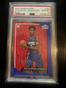 2018-2019 NBA Hoops Shai Gilgeous-Alexander #262 BLUE ROOKIE RC 🔥PSA 10🔥POP 8 - Picture 1 of 2