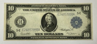1914 $10 Federal Reserve Note ~ RICHMOND VIRGINIA - Image 1 of 2