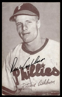 1947-66 Exhibits Baseball Ritchie Richie Ashburn Signed Auto (No COA) *AB817 - Image 1 of 2