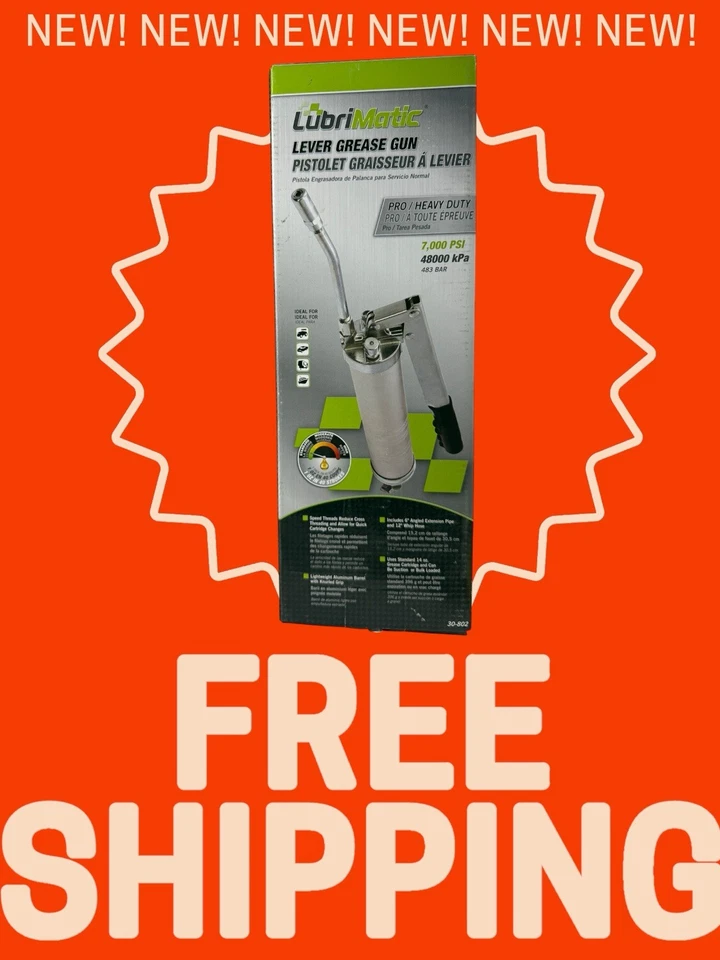 Pistola de engrase de Lubrimatic Lever 30-802 7.000 PSI - NUEVA con ENVÍO GRATUITO Foto 1 de 4