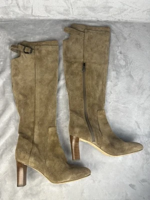 Bota hasta la rodilla de cuero gamuza topo VIA SPIGA Parque para mujer talla 7,5 Foto 1 de 4