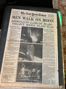 The New York Times / Men Walk On Moon 21. Juli 1969 Late City Edition - Bild 1 von 11