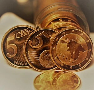 Gem Unc Roll (40) Estonia 2011 5 Euro Cents~Map Of Estonia~Free Shipping - Picture 1 of 2
