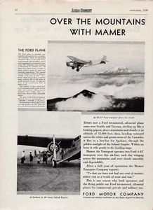Pubblicità aeromobile trimotore Ford 1930 21/08/2024g - Foto 1 di 1