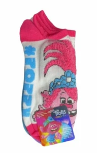 Trolls World Tour Girls Size L 4 - 10 No Show Socks, 6 Pack - Picture 1 of 3