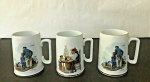 Lot VTG 1985 Norman Rockwell "For a Good Boy” & “Looking Out To Sea” Coffee Mugs - Picture 1 of 8