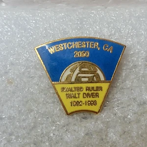 Vintage BPOE Elks Anstecknadel Westchester California 2050 Exalted Ruler Walt Diver - Bild 1 von 4