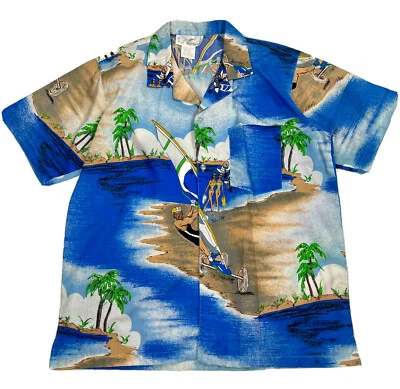 Vintage Repage Hawaiian shirt made in Jamaica surfers beach mens sz medium - Image 1 of 4