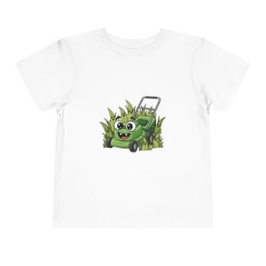 Kids Lawn Mowing Tee, Children's Mower T-Shirt, Lawn Care Toddler Shirt, Graphic - Picture 1 of 5
