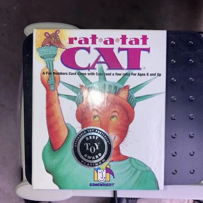 Rat-a-Tat Cat Gamewright  A Fun Numbers Game With Cats & Rats For Ages 6+ Used - Image 1 of 4