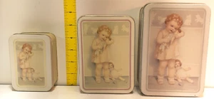 Bessie Pease Gutmann “Love is Blind” Metal/Tin Box - 3 Tin set - Picture 1 of 7