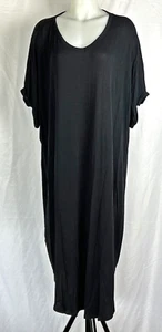 Vestido Camiseta H&H Plus Negro Manga Corta Cuello en V Plus 30 - Imagen 1 de 3