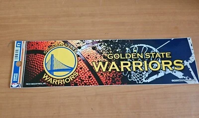 Golden State Warriors Bumper Sticker NBA Vinyl Decal 10 1/2" L X 3" H New  - Image 1 of 4