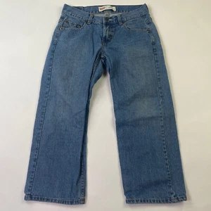 Levis Boys 550 Relaxed Fit Straight Leg Denim Jeans 28x23 Size 8 Husky - Picture 1 of 15