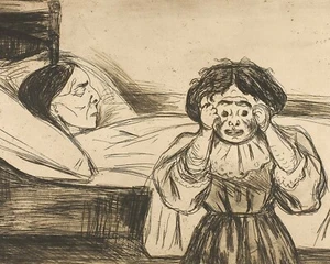 Print or Canvas -The Dead Mother and Her Child (1901) by Edvard Munch. - Picture 1 of 1