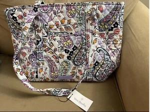 Vera Bradley Madallena Paisley weich klein Vera Beuteltasche Handtasche Tasche Neu mit Etikett - Bild 1 von 8