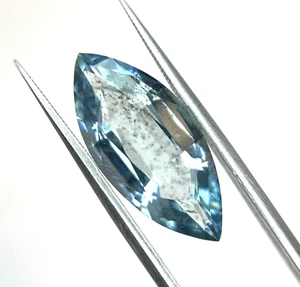 Natural Aquamarine Gemstone Marquise Cut Genuine Aquamarine 20x9.6x6 mm 6.45 Crt - Picture 1 of 4