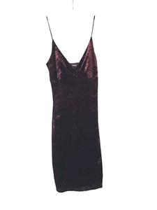 Vintage Womens Y2K 90s Brown Velvet Slip Dress Whimsigoth Fairy Grunge Vampy XS - Picture 1 of 20