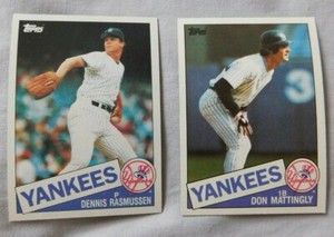 1985 Topps New York Yankees Baseball Card Pick one