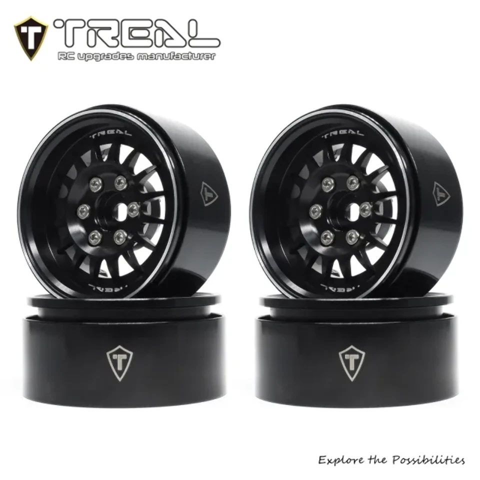 TREAL 1.9 Beadlock Wheel Rims Heavy Duty Multi Spoke CNC 1.9 Inch Wheels(4P) for