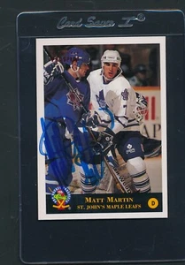 1994/95 Classic Pro Prospects #150 Matt Martin Maple Leafs Signed Auto *D6608 - Picture 1 of 1