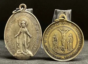Spanien 1930 ́ Lot x2 Wundersame Jungfrau Maria, Ehrengarde Erzbruderschaftsmedaille - Bild 1 von 11