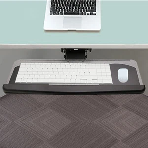 Home Untertisch Tastaturschublade,Verstellbar Tastatur Maushalter für Büro 50kg - Photo 1/8