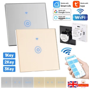 1/2/3 Gang Smart Light Switch Touch Control NO Neutral Wire Required Google Home - Picture 1 of 22