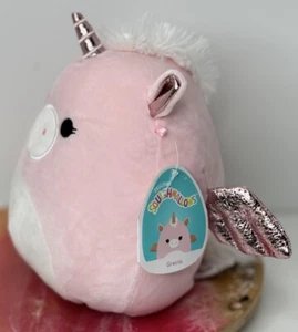 Peluche imbottito Squishmallows Grecia il Pegaso rosa 8" nuovo con etichetta Kellytoy - Foto 1 di 8