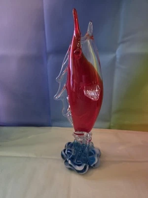 Murano Style Art Glass Sailfish Sword Fish Figurine Statue Vintage - image 1 of 4